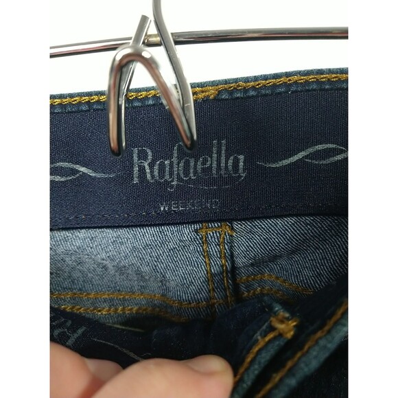Rafaella Weekend Woman's 12 Jeans Cropped Mid Rise Straight Dark Stretch Denim - Picture 9 of 9